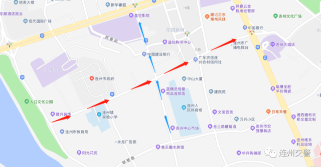 （愛民路、東山路單行線示意圖）