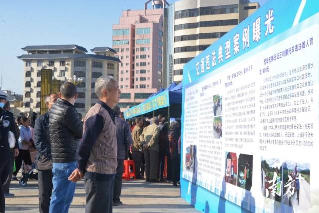 市民參觀交通安全知識(shí)圖片展。張曉欣 攝